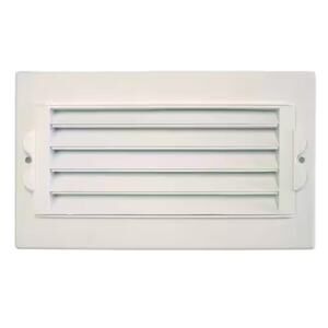 Deflect-O 8 in. x 4 in. Plastic 1-Way Ceiling Register, White